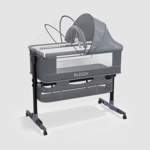 MotionGrey Blessy 5-in-1 Baby Bassinet with Wheels & Lock 2-Height Adjustable Foldable Co-Sleeper Crib, Rocking & Incline Modes, Baby Chair Storage, Mosquito Net & Washable Cover - Walmart.ca