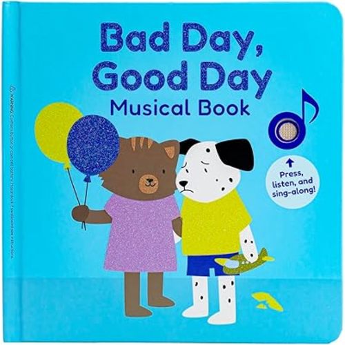Cali's Books Bad Day, Good Day Emotions Books by Mother Moon - Feelings Book for Toddlers 1-3, Musical Books for Kids, Interactive Toddler Sound Book, Montessori Learning Music Toys