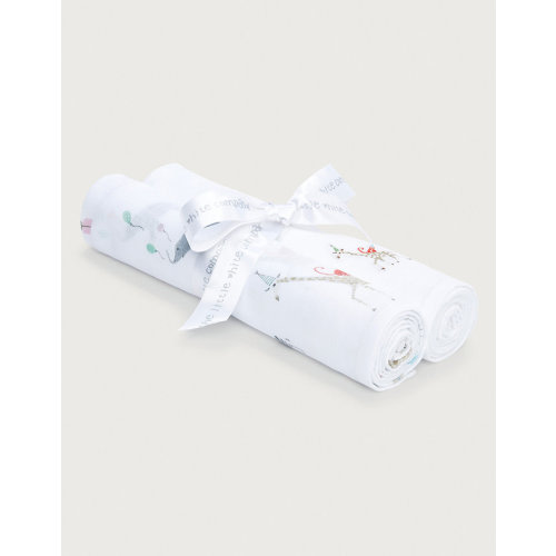 Organic Cotton Party Animals Muslins – Set of 2 | View All Baby | The White Company US