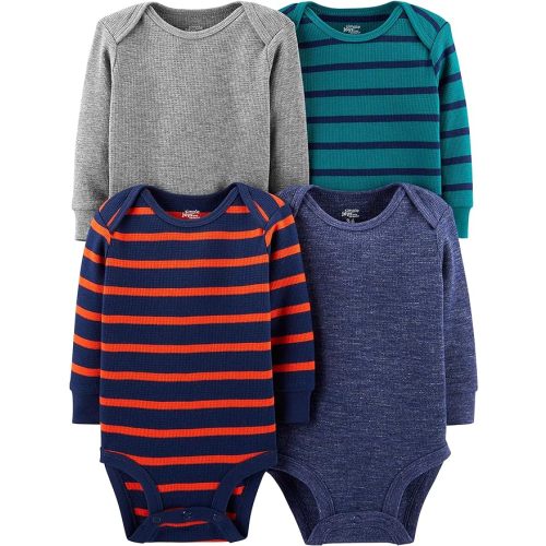 Simple Joys by Carter's Baby 4-Pack Long-Sleeve Thermal Bodysuit