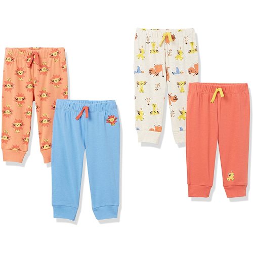 Amazon Essentials Disney | Marvel | Star Wars Baby Boys' Pants, Pack of 4