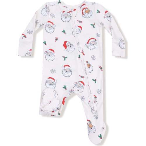 2 Way Zipper Footie, Vintage Santas - Angel Dear | Maisonette