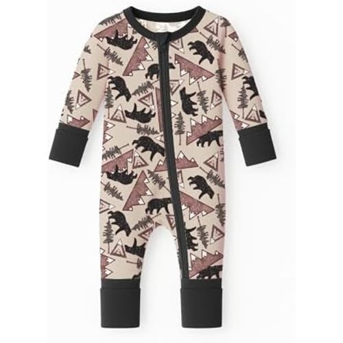 ITSY BITSY BOUTIQUE Viscose Bamboo Baby Pajamas - Boys and Girls Footie Sleeper Convertible 2-Way Zipper Sleeper
