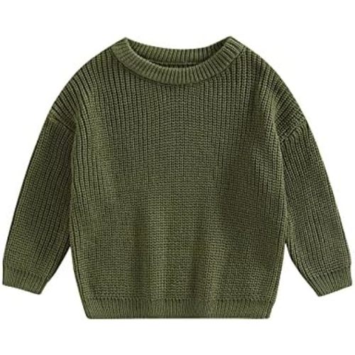 Baby Girl Boy Knit Sweater Blouse Pullover Sweatshirt Warm Crewneck Long Sleeve Tops for Infant Toddler