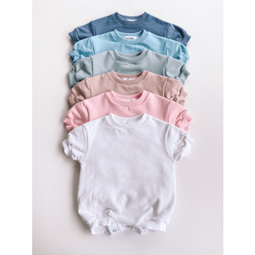 short sleeve bubble romper