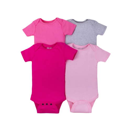 Little Star 100% Organic 4 Pack Baby Girls Bodysuit