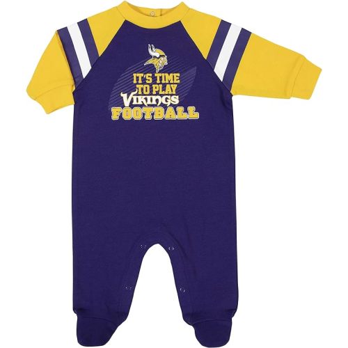 3-6 M - Gerber NFL Unisex Baby Nfl Team Footed Sleep and Play