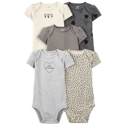 Baby 5-Pack Floral Short-Sleeve Bodysuits - Carter's | Carter's
