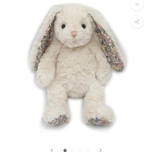 Faith Cream Floral Bunny Plush Toy