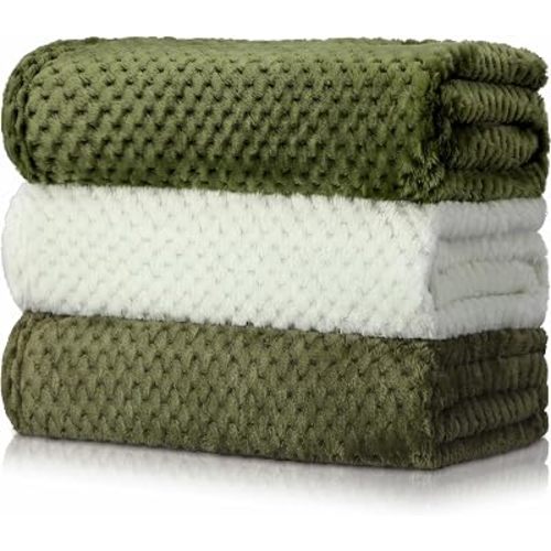 Newwiee 3 Pcs Baby Blankets Fleece Ultra Soft,Bright Color | Fluffy Receiving Blankets, Infant Newborn Boys 30x40 Inch Nursery Essential, Soft for Crib Stroller Travel Supplies