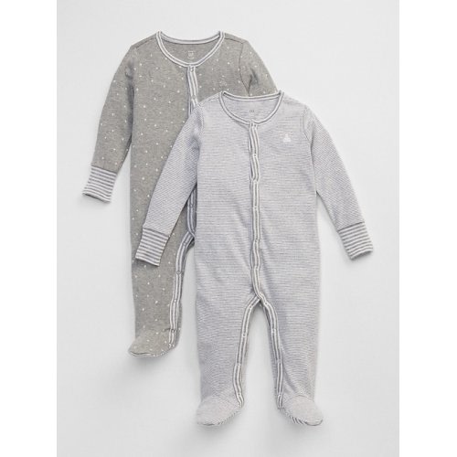 Baby First Favorite Stripe Footed One-Piece (2-Pack)