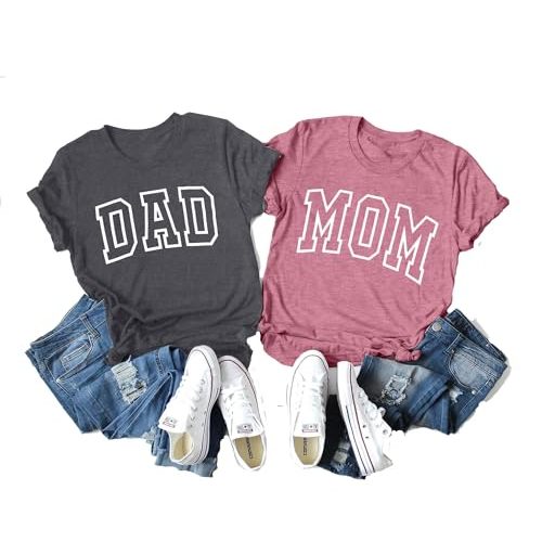 ASTANFY Dad Shirt Mom Shirt: Mom and Dad Matching Shirts Pregnancy Announcement T-Shirt Pregnancy Reveal Gifts Shirt