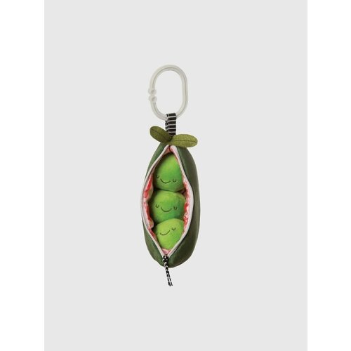 Peas in a Pod Baby Rattle and Squeaker Travel Toy
