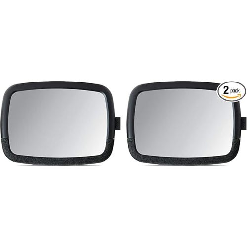 Munchkin® Brica® 360 Pivot Baby in-Sight® Wide Angle Adjustable Car Mirror, Crash Tested and Shatter Resistant, Black (Pack of 2)