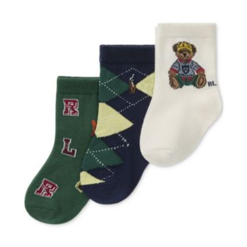 Baby Boys 3-Pk. Fall Bear Socks