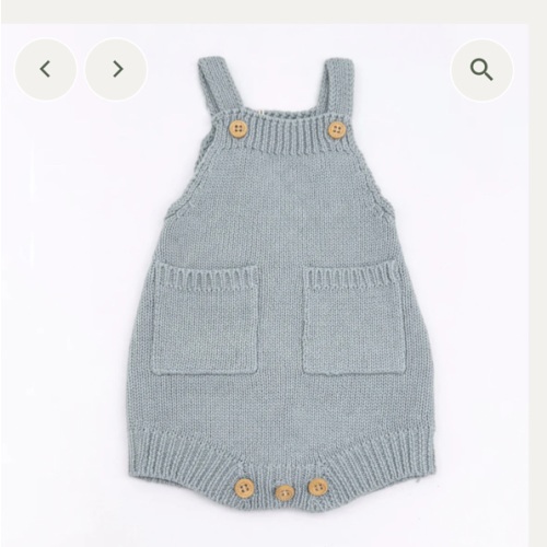 Dusty Blue BunnyHop Romper – Olive and Cradle