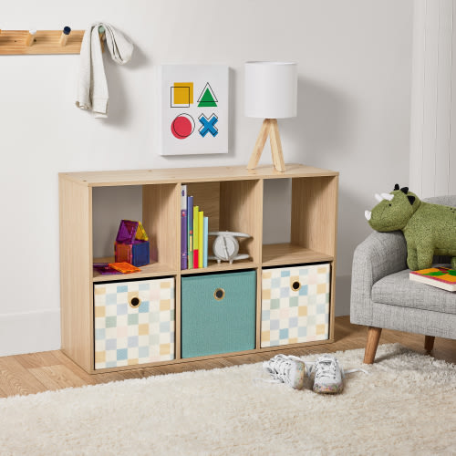 Mainstays 11" 6-Cube Storage Organizer, Spring Pine