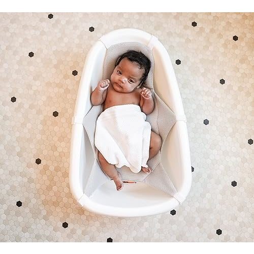 Regalo Baby Basics 3-in-1 Grow with Me Bath Tub, Award Winning Brand, Adjustable As Your Baby Grows, Includes Foam Padded Air Mesh Sling, Drying Hook,