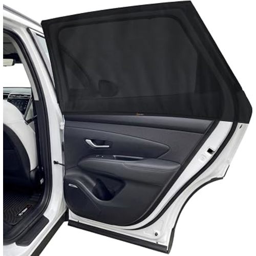 EcoNour Car Window Screen for Hyundai Tucson (2022-2026) 2 Pack | Breathable Mesh Camping Window Covers | 100% Protection from Bugs, Mosquito & UV | Baby Safe Privacy Blackout Net | Car Accessories