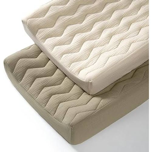 Muslin Changing Pad Cover: Baby Cotton Quilted Changing Table Cover - Soft Changing Pad Sheets for Boys Girls
