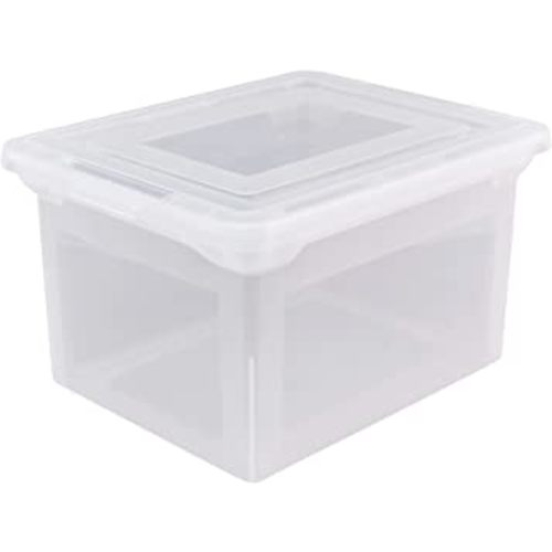Office Depot® Brand Letter and Legal File Tote, 18"L x 14 1/4"W x 10 7/8"H, Clear