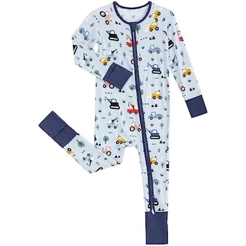 Baby Boys Girls Footless Pajamas - Viscose from Bamboo Zippy Pjs Sleep 'N Play - Infant One Piece Romper - 0-24 Months