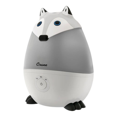 Crane Pediatric Cool Mist Humidifier with Vapor Tray and Diffuser, Raccoon