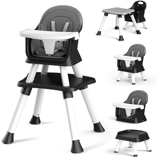 Kinder King 8 in 1 Baby High Chair for Babies and Toddlers, Booster Chair