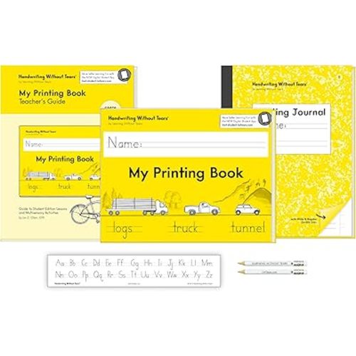 Handwriting Without Tears Printing Bundle, Age 6+, 1st Grade+, Handwriting Without Tears, Student & Teacher Workbooks, School & Home, Language Arts, Tutoring, Tiny Pencils Included