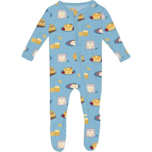 KicKee Baby & Toddler Zipper Footie – Ultra-Soft Viscose from Bamboo Pajamas with Flip Paws & Grips