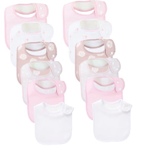 Benoxine Baby Bibs Soft and Absorbent Organic Cotton Bandana Drool Bibs Set for Boys Girls Newborn 0-36 Months