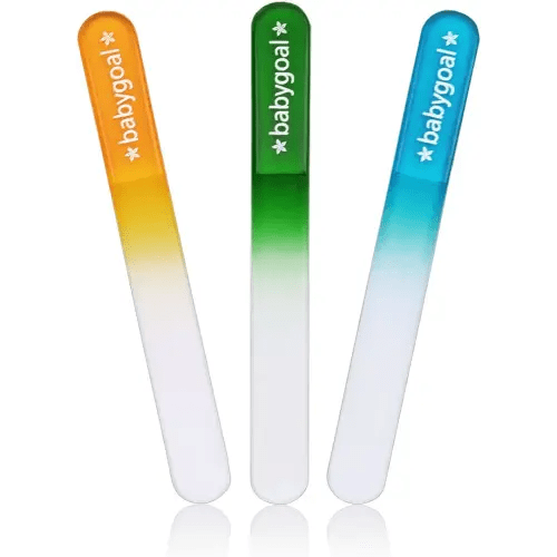 Babygoal Baby Nail Files 3 Pack,Newborn Nail Files with a Pouch,Genuine Czech Float Glass, Gift for Newborns,Toddlers,Infant, Babies &Young Children 3NF02
