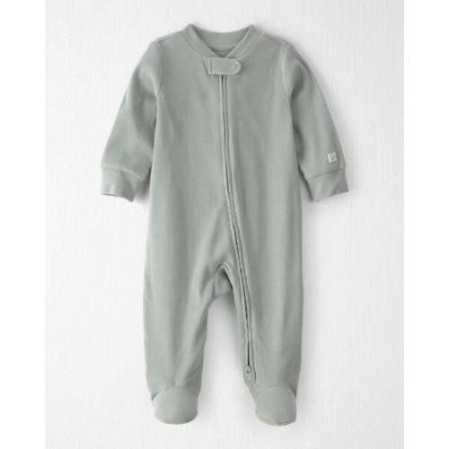 Baby Organic Cotton Sleep & Play Pajama ~ Meadow Green