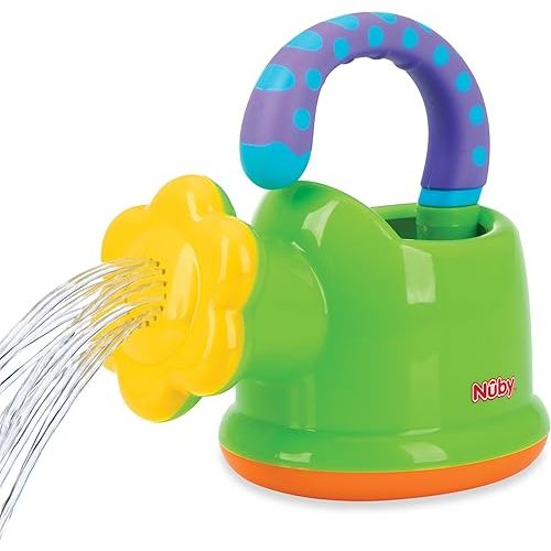 Nuby Watering Can Bath or Outdoor Toy for Toddlers and Kids - Spring and Summer Outside Play -18+ Months - Interactive and Fun Baby Bath Essentials