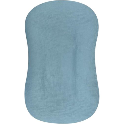 Muslin Baby Lounger Cover Soft Organic Cotton Slipcover Fits Newborn Lounger for Baby Boys and Girls (Blue)