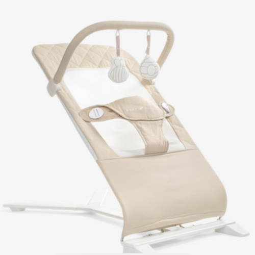 Baby Delight Alpine Deluxe Portable Bouncer, Infant, 0-6 Months, 100% GOTS Certified Cotton Fabrics, Organic Oat