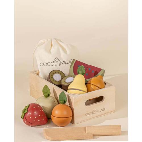 wooden fruits playset