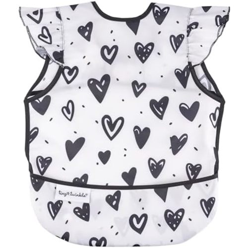 Tiny Twinkle Mess Proof Baby Bib - Waterproof Toddler and Baby Apron Bib - Machine Washable - PFAS and BPA Free