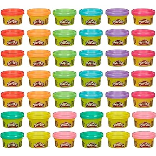 Play-Doh Bulk 42-Pack of 1-Ounce Cans, Easter Basket Stuffers for Girls & Boys, Party Favors, Kids Arts & Crafts, Preschool Toys, Ages 2+ (Amazon Exclusive)