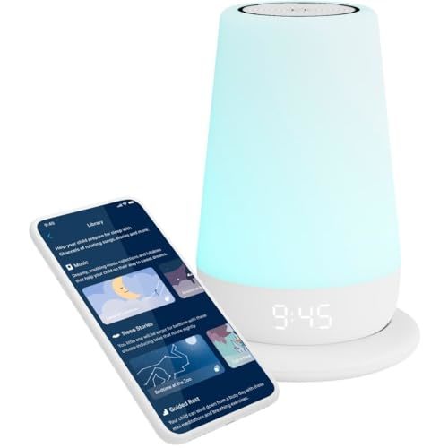 Hatch Rest+ Baby & Kids Sound Machine | 2nd Gen | Childs Night Light, Alarm Clock, Toddler Sleep Trainer, Time-to-Rise, White Noise, Bedtime Stories, Portable, Backup Battery (with Charging Base)