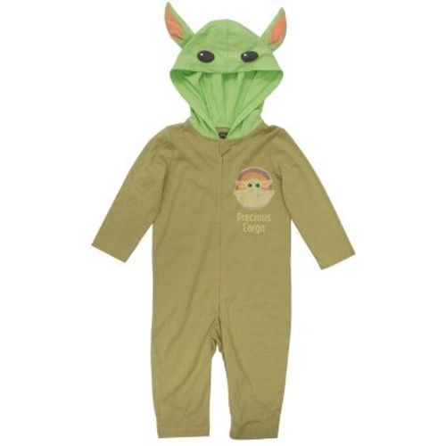 Star Wars The Mandalorian The Child Newborn Baby Boys Zip Up Cosplay Costume Coverall Green 0-6 Months