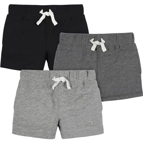 Gerber Baby Boys' Toddler 3-Pack Pull-On Knit Shorts