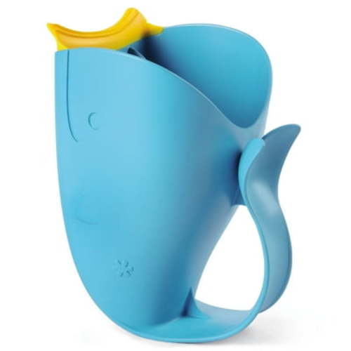 Skip Hop Baby Bath Rinse Cup, Moby Tear-Free Waterfall Rinser, Blue, Age 0+