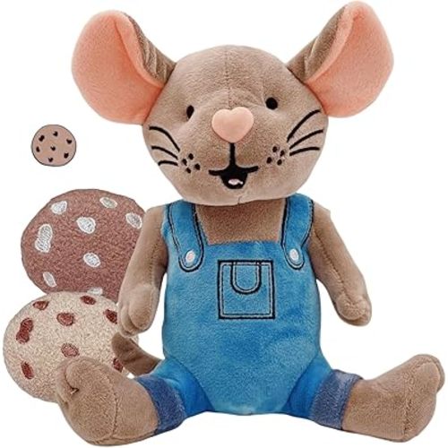 Please Give Mouse Cookies - Adorable Small Mouse Stuffed Animal Plush with Clothes - Ideal for Little Ones Who Love Cookies(9.5 Inches)