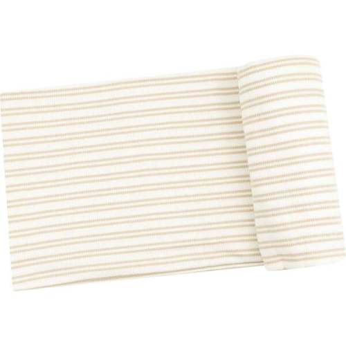Swaddle Blanket, Stripe Oxford Tan