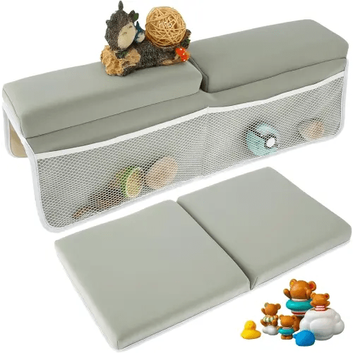 Bath Kneeler and Elbow Rest Pad Set, Comfortable Foam Thickest Bathtub Kneeler Pad with 4 Organizer Pockets, Anti-Slip Bath Tub Elbow Pad, Washable Baby Bath Cushion Bath Kneeling Pad for Bathroom : Amazon.com.au: Baby