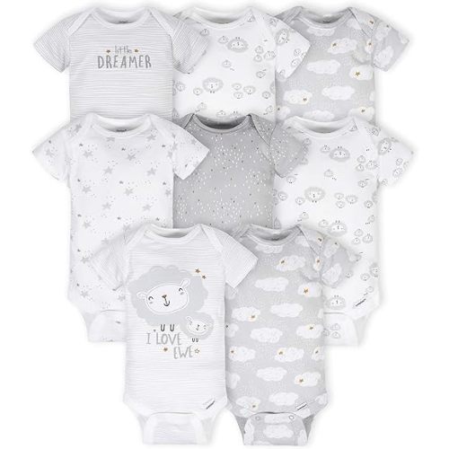 Gerber Baby 8-Pack Short Sleeve Onesie Bodysuits