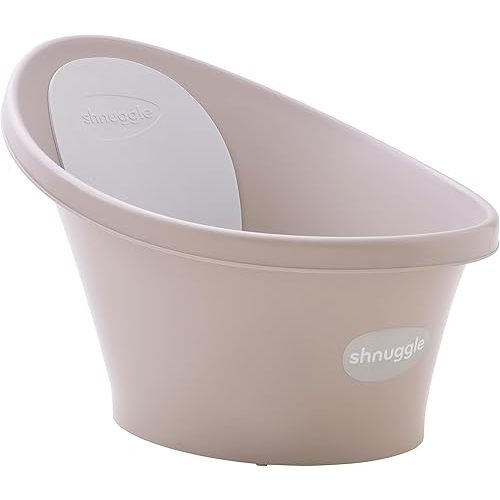 Newborn Baby Bath | Built in Support Bump and Soft Backrest | Suitable from Newborn | Bath Seat Support Includes Plug | Taupe
