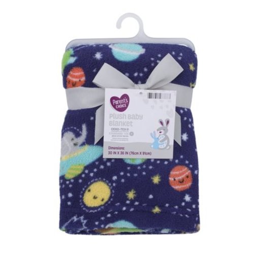 Parent's Choice Cosmic Plush Blue Baby Blanket