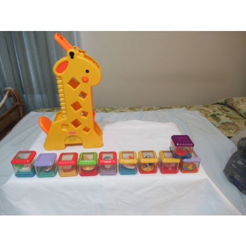 FISHER PRICE SENSORY & PEEK-A-BOO BLOCKS & GIRAFFE (AD 78)